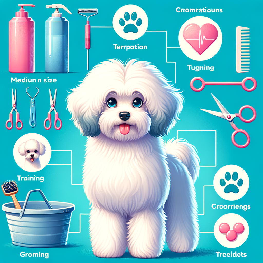Maltese Poodle Mix showcasing its charismatic blend of personalities, highlighting distinctive traits and providing information on Maltese Poodle care and training.