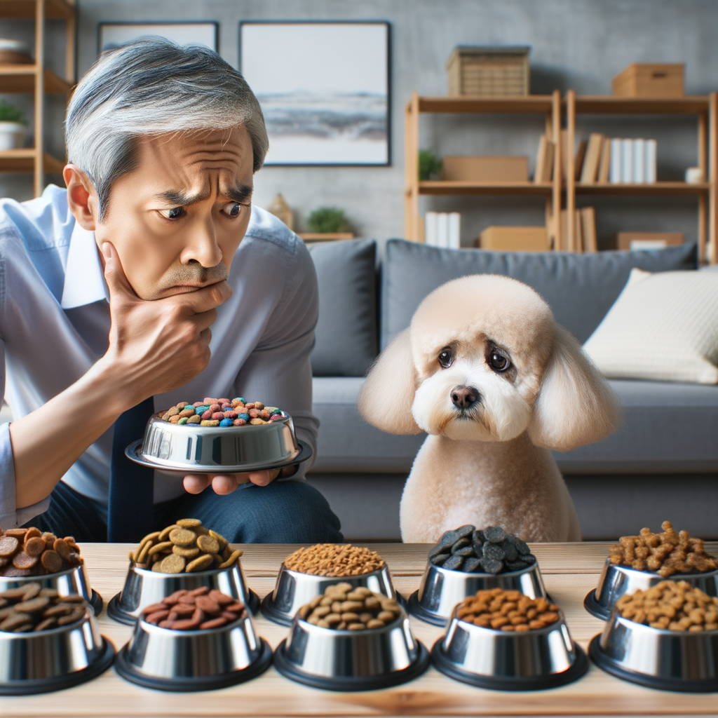 Concerned owner studying Maltipoo feeding habits and meal rejection, highlighting Maltipoo diet issues, eating behavior, and nutrition concerns to understand Maltipoo food preferences for their health and wellbeing.